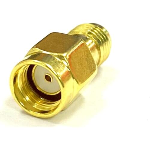 1pc Reverse RP-SMA Male inner hole Switch SMA Female RF Connector Adapter Straight Goldplated Wholesale Fast Shipping