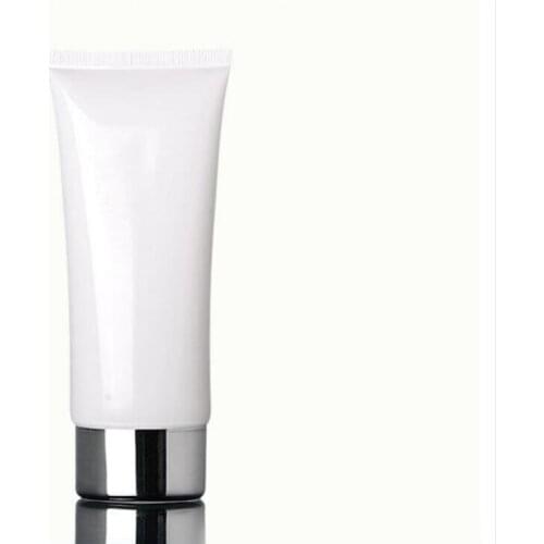 100ml flat white soft tube mild wash butter hand cream silver/gold/white lid lotion emulsion serum anti-UV essence cosmetic hose