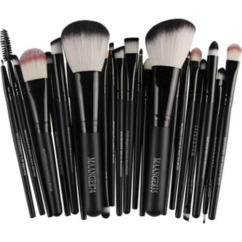 22 Pcs Black Gold Makeup Brushes Set Wood Handle Foundation Eyebrow Comb Eyelash Eyeshadow Brush good Quality Top Cosmetic Tool
