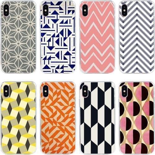 44H Marine chevron zigag pattern dark blue on white on Soft Silicone Tpu Cover phone Case for iphone 5 5s se X XR XS Max case