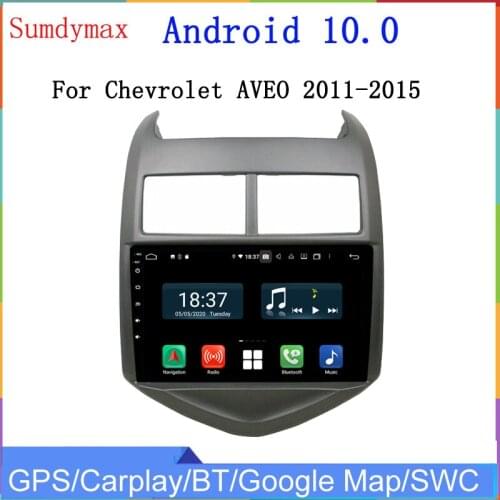 9"android 10 car dvd player for chevrolet aveo sonic 2011 2012 car radio gps multimedia with gps navigation bluetooth wifi USB