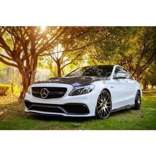 Car Accessories Carbon Fiber Front Bumper Lip Fit For 2015-2016 MB W205 C63 OE Front Bumper Middel Upper Insert Lip