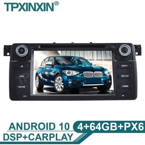 Android 10 4+64G Car Player For BMW E46 M3 318/320/325/330 Car GPS Navi Tape Recorder DSP Radio Multimedia