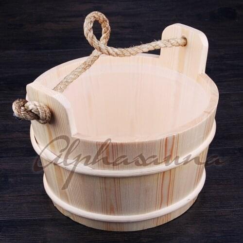 Free shipping 4L Sauna pail and ladle Red Cedar& Pine combined with Insert Factory Sauna accessories, Wholesaler, Sauna Dealer