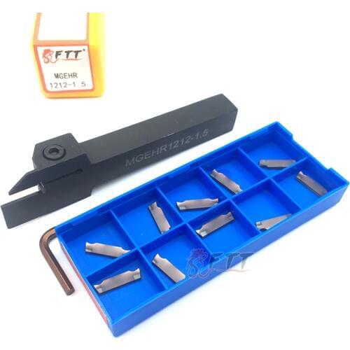 1PC MGEHR1212-1.5 External Grooving Tool Holder Parting Plate +10PCS 1.5MM MGGN150 C YC1125 High quality Carbide Inserts