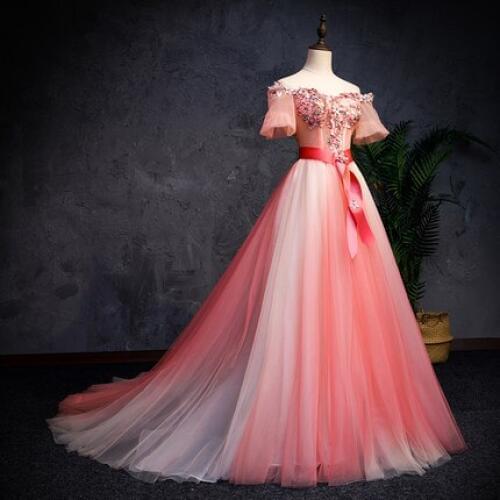 Gradient rococo Medieval Renaissance drama stage Gown event Costume Victoria Marie Antoinette Colonial Belle Ball