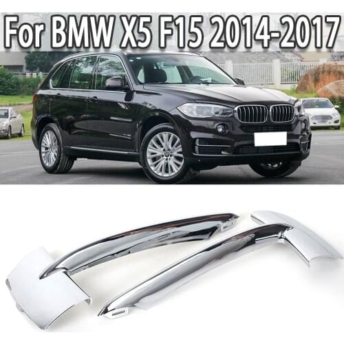 1 Pair Front Bumper Grille Trim Chrome For BMW X5 F15 35i 35ix 35dx 40ex 2014-2017 51117303113 51117303114