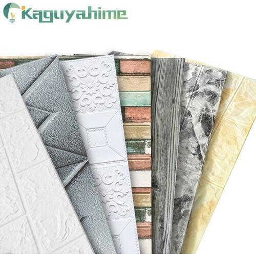 Kaguyahime 3D Self-Adhesive Decor Wallpaper Waterproof DIY Stickers For Kids Room Kitchen Bedroom Sticker 3D Wallpaper Brick