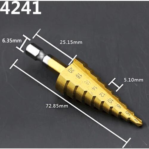 4-20mm Large HSS 4241 Steel Step Cone Drill Countersink Titanium Bit Set Hole