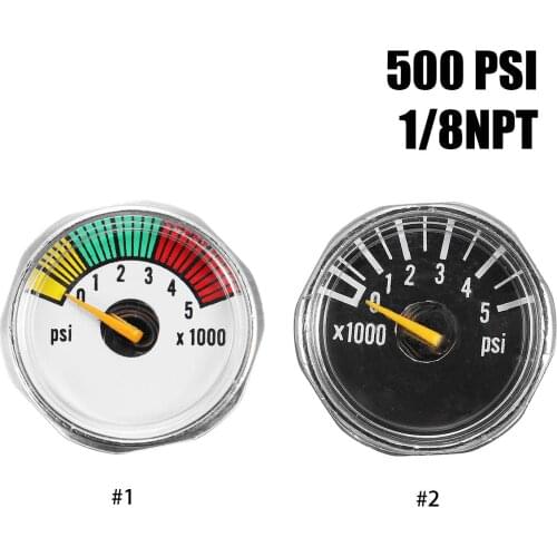5000 psi Mini Air High Pressure Gauge Manometer 1/8NPT Threads Paintball Tank CO2 Marker PCP Paintball Accessories
