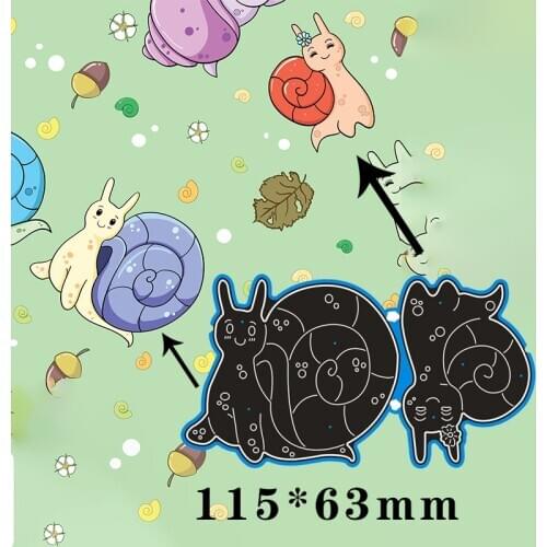 115*63mm 2pcs snails New Metal Cutting Dies Scrapbook paper decoration template Embossing DIY Paper Card Craft