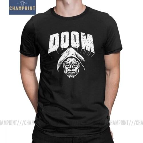 Vintage Doctor Doom T-Shirt Men Pure Cotton T Shirt Retro Game Tee Shirt Conan Barbarian Thulsa Snake Cult Short Sleeve Tops