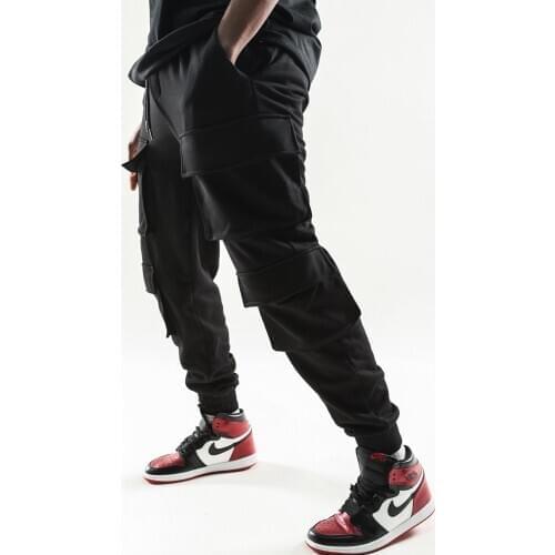 2020 New Arrival Multi Pockets Joggers Pants High Street Casual Mens Hip Hop Pants Loose Fit Pants Fashion Trousers Sweatpants