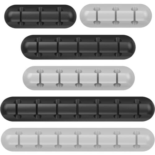 VKTECH Cable Organizer Silicone USB Cables Winder Desktop Tidy Management Clips Holder for Mouse Headphone Wire Clamp Retainer