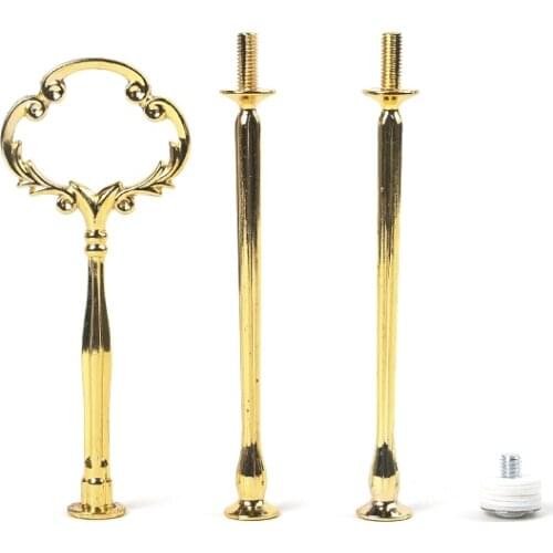 Flower Shape Cake Stand Handle 3 Tier Metal Different Colors Cake Stand Centre Handle 100pcs Lot