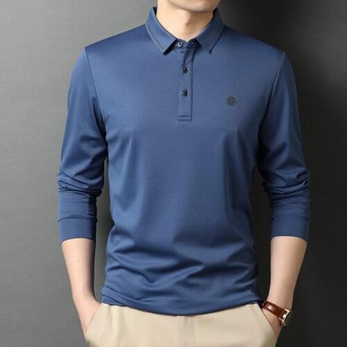 Spring Men Polo Shirt Mens Classic Solid Cotton XXXXL Large Size Casual Fashion Man Business Clothing Offset Printing Tops Navy
