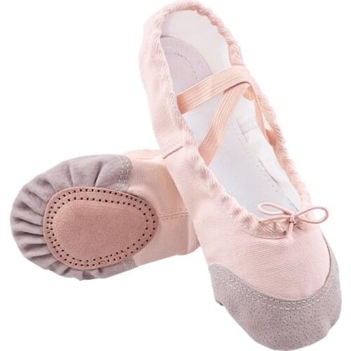 Cloth/Leather Head Yoga Slippers Teacher Gym Indoor Exercise Canvas Ballet Dance Shoes Children Kids Girls Woman