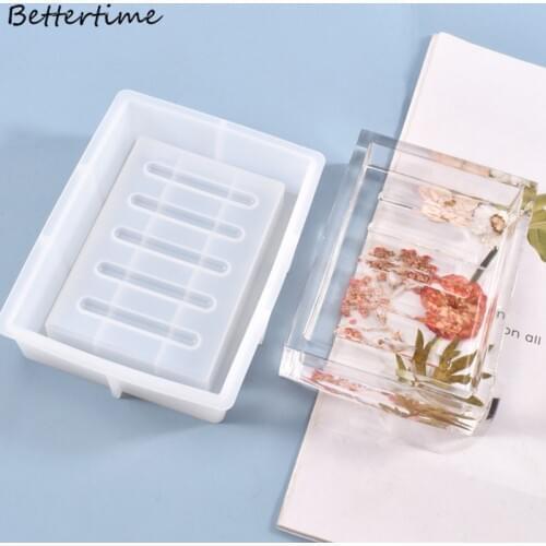 Soap Storage Box Silicone Mould Crystal Epoxy Resin Mold DIY Handmade Craft Tool B36D