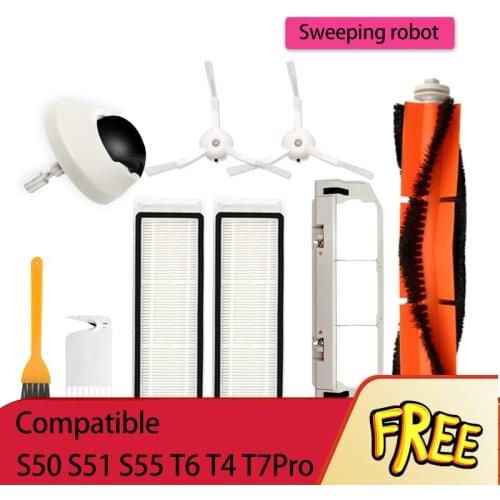 HEPA Filter Side Brush Main Brush Dust box for Xiaomi 1s MI Robot Vacuum 2 Roborock S50 S51 S5 Vacuum Cleaner Parts Accessories