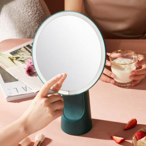 Makeup mirror mini desktop led lamp portable desktop online celebrity daylight mirror beauty shine with lamp mirror