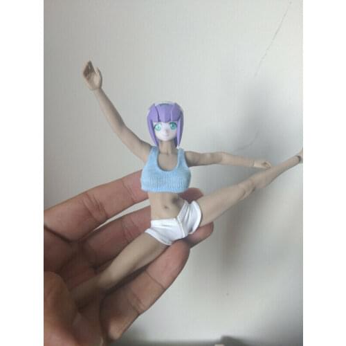 1/12 Scale Female Light Blue Vest Model for 6" Figure