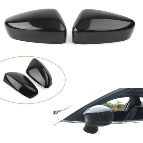1 Pair Carbon Fiber ABS Car Door Rearview Mirror Cap Cover Side Mirrors Shell LH + RH For Mazda 6 Atenza 2014 2015 2016