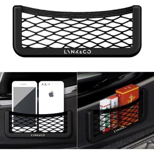 1Pcs Car Organizer Storage Bag Auto Paste Net Pocket Phone Holder for Buick LYNK&CO Car Accessories Universal