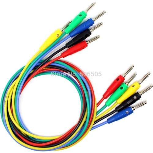 Free shipping 14awg silica gel banana test line 4mm banana plug banana cable for Power supply 10pcs/lot