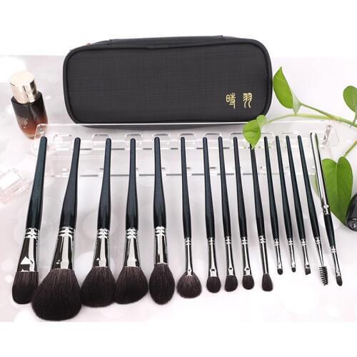 15Pcs High quality Copper tube Makeup brush set Eye shadow Foundation Blush brush High value wool Multifunctional Makeup tools