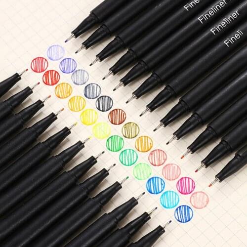 36 Colors Fineliner Color Pen Set 0.4mm With Fiber Nib Journal Planner Pens Fine Point Pigment Pens Color For Home Office