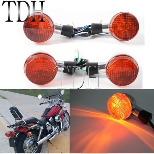 4pcs E13 Approved Front Rear Turn Signals Indicator Blinker Light Lamp For Honda Shadow 400 750 VT750 2004-2007 Flasher Light