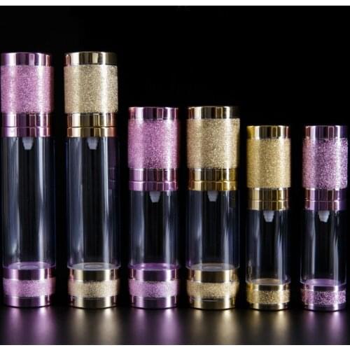 5pcs/lot 15ml 30ml 50ml Empty Airless Pump Dispenser Bottle In Refillable Lotionn Cream Containers Vacum Metal Bottles