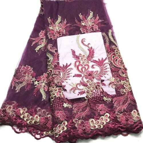 African Tulle Lace Fabric 2021 African French Lace Fabric High Quality With Beads Nigerian Embroidery Tulle French Lace M3121