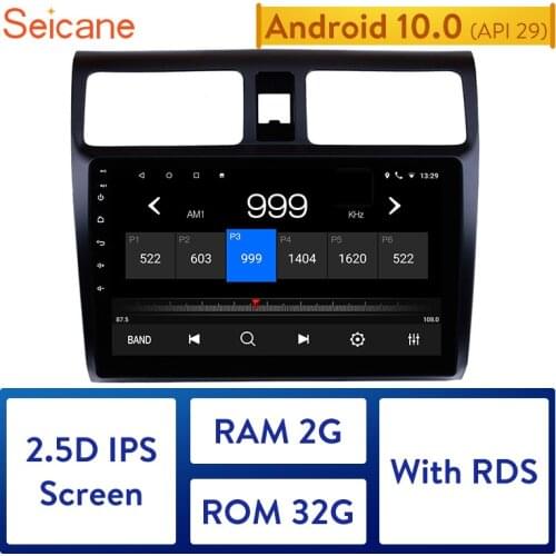 Seicane 10.1" Car Multimedia Player For 2005 2006 2007 2008 2009 2010 Suzuki Swift Android 10.0 HD Touch Screen GPS Navigation