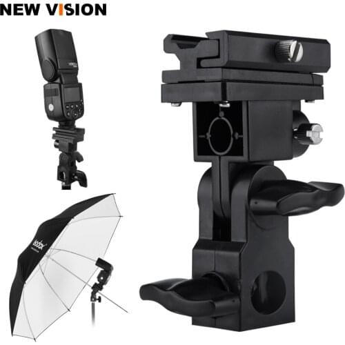 B Type Flash Hot Shoe Adapter Trigger Umbrella Holder Swivel Light Stand Bracket