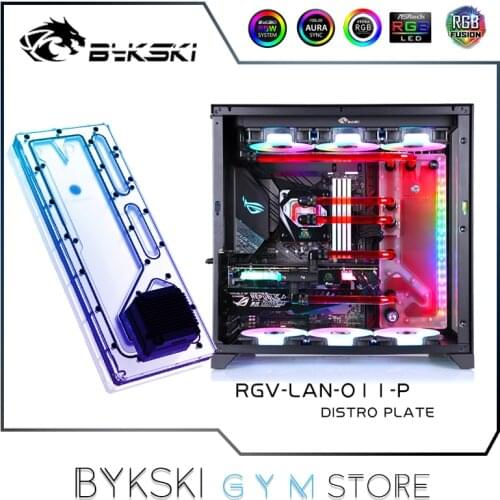 Bykski Distro Plate For LIAN LI O11 Dynamic Case, 240+360 Radiator Water Cooling Loop Solution, 12V/5V RGB SYNC, RGV-LAN-O11-P