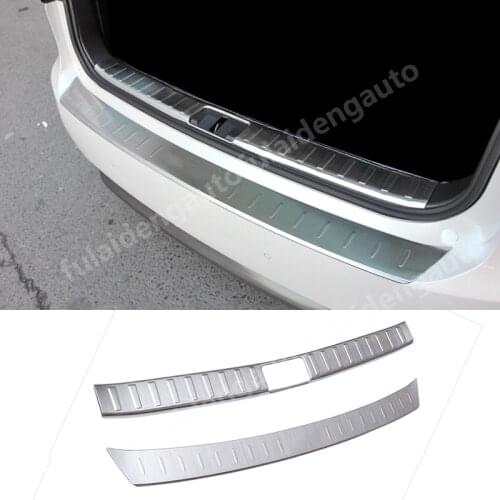 For Lexus RX RX350 RX450H 2016-2019 Silver titanium Car Rear Trunk Bumper Protector Cover Guard trim Car Styling