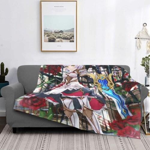 Genshin Impact Blankets Flannel Winter Gan Yu Electronic Games Breathable Super Warm Throw Blanket for Sofa Office Bedspreads