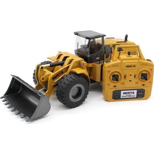 Huina RC Huina 583 Scale 1:14 Earth Movement 2.4Ghz 10 Channel metal rc bulldozer Model Remote Control Toys Alloy Truck
