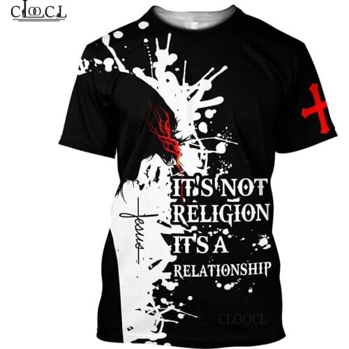 HX Newest God Religion Christ Jesus 3D Print Men Women Fashion T-shirts Harajuku Clothes Oversized Tee Shirts Tops Drop Shipping