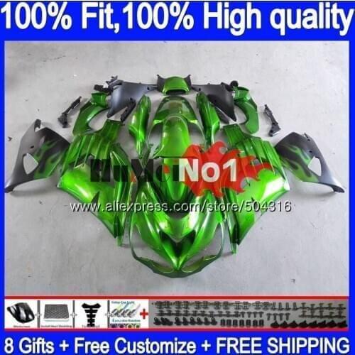 Injection For KAWASAKI ZX 14R ZX14R 06 07 08 09 10 11 Gloss green 78MC.13 ZZR1400 ZX-14R 2006 2007 2008 2009 2010 2011 Fairing