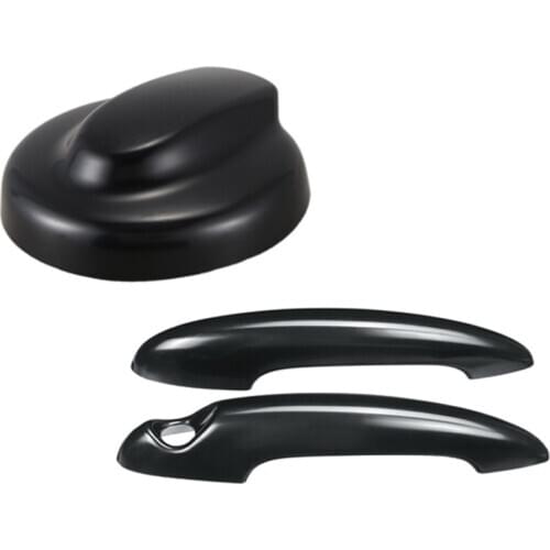 NEW-Door Handle Cover for MINI Cooper S R50 R53 R56,Black Fuel Tank Cap Cover For-BMW Mini Gen 2 R56 for Coope