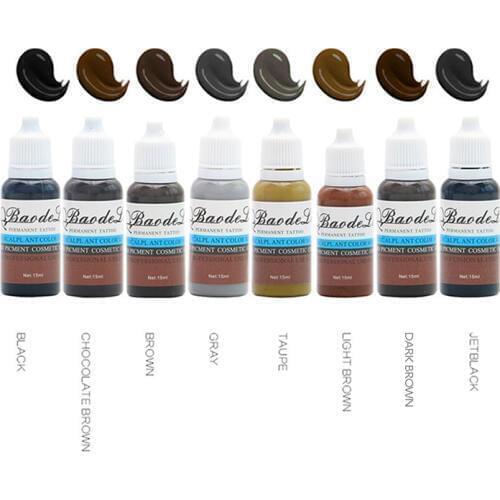 Tattoo Ink set Microblading Pigment 23 Colours 15ml permanent Makeup tattoo Inks Lips Eyebrow Tattoo Color Tattoo Color Inks