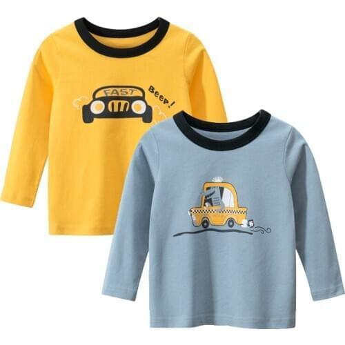 Autumn 2020 new products childrens Cotton Long Sleeve T-Shirt boys' bottoming shirt baby clothes boys' and girls' cotton top ga