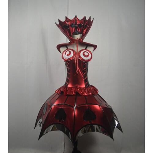 Playing Cards Spades A Skirt Nightclub Bar Performance Costume GOGO cosplay party stage dance dress