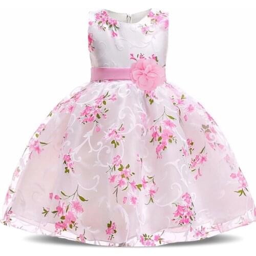 Vestido 2019 summer girls dress 2-10 years girl birthday dress floral party princess dress girl clothing baby costume L1851