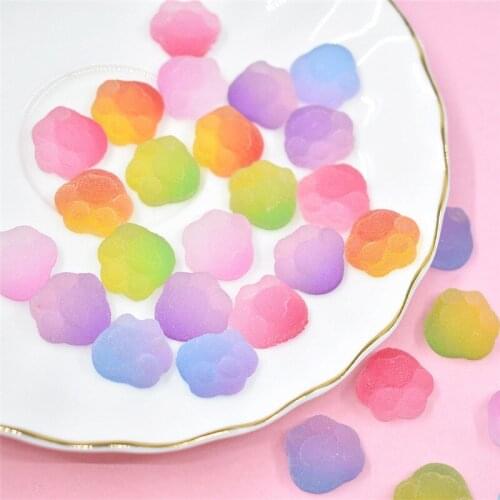Julie Wang 30PCS Resin Paw Print Charms Flat Back Mixed Colors Dog Cat Pet Footprint Pendant Jewelry Making Accessory Decor