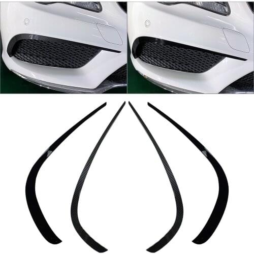 1 Pair ABS Car Front Bumper Lip Splitter Spoiler Trim For Mercedes-Benz AMG E-Class Coupe C207 2013 2014 2015 2016 Sport Version