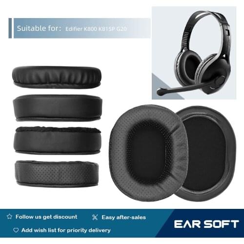 Earsoft Replacement Ear Pads Cushions for Edifier K800 K815P G20 Headphones Earphones Earmuff Case Sleeve Accessories