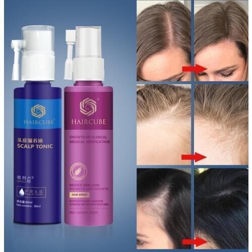 HAIRCUBE Hair Growth Spray Anti Hair Loss Essential Oil for Men Women Dry Hair Regeneration Repair Hair Loss Products Hair Tonic